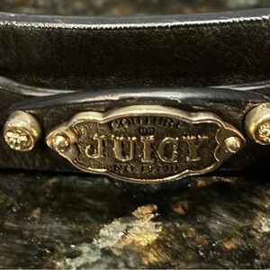 VINTAGE Juicy Couture, black leather purse.  Iconic, Y2K, Fabulous, girlhoodcore